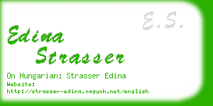 edina strasser business card